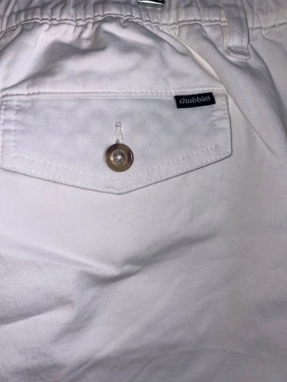 NWT CHUBBIES Chino Shorts Size XXL White Pride